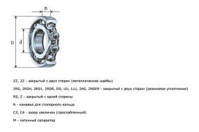 Подшипник водяного насоса 6206-2RS/180206 закрытый